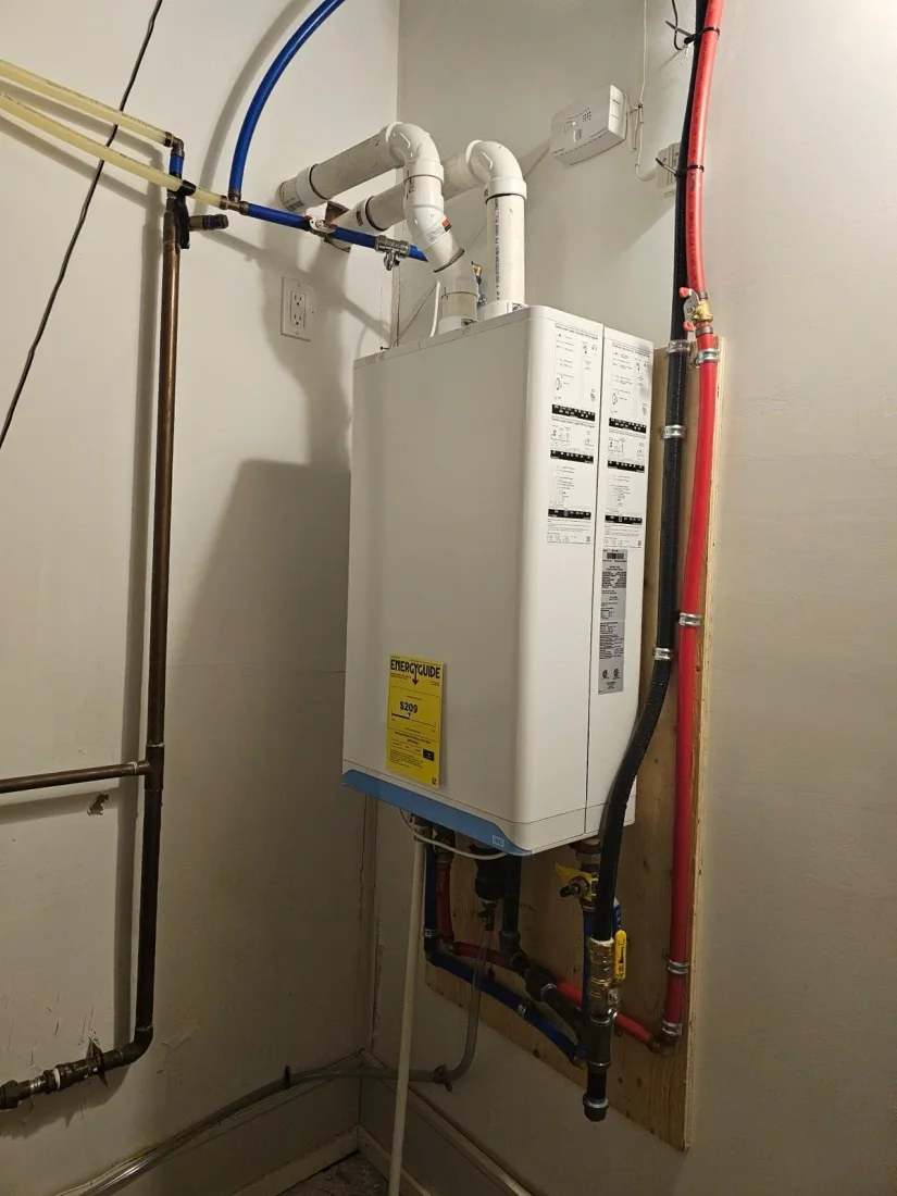 Tankless water heater installation by Airrand