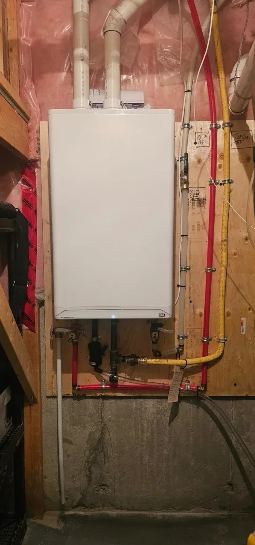 Tankless water heater installation by Airrand