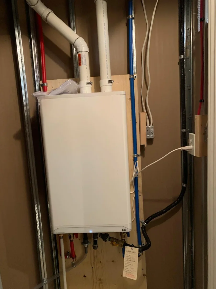 Tankless water heater installation by Airrand