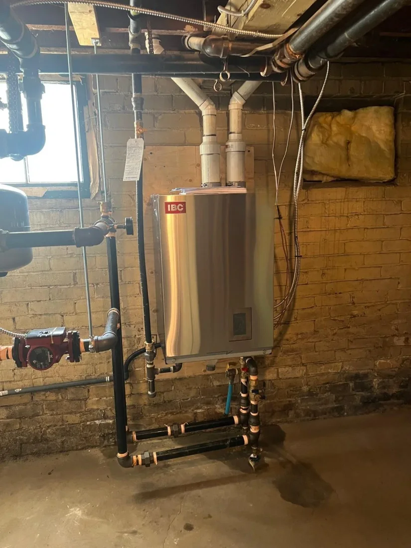 Tankless water heater installation by Airrand